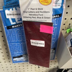 1" Red Vinyl letters