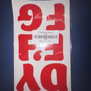 2" Red Sticker Letters