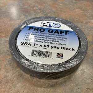 1" Black Reg. Core Gaffer’s Tape