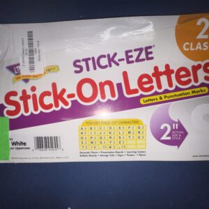 2" White Classic Letters