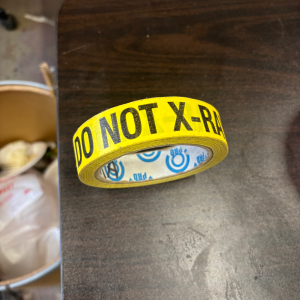 1" Yellow 'Do Not X-Ray'