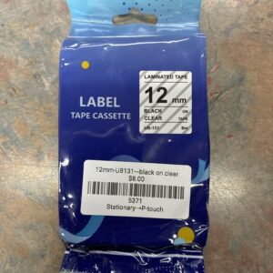 12mm-UB131---black on clear