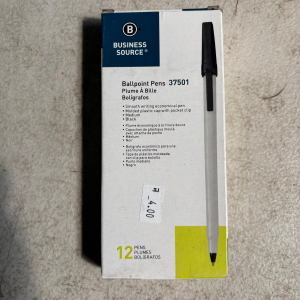 Black Stick Pens(12)