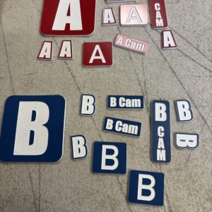 Red/Blue Camera ID Tags