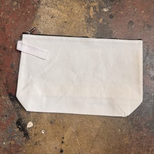 White Canvas Bankers Pouch