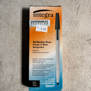 Black Integra Ballpoint Pens (12)