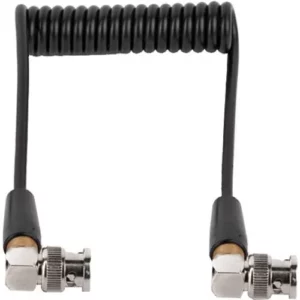 24" Coiled Right Angle BNC Cable